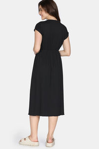 Zivame 2 Mile Fashion Knit Poly Loungewear Dress - Black Beauty — thumbnail 5